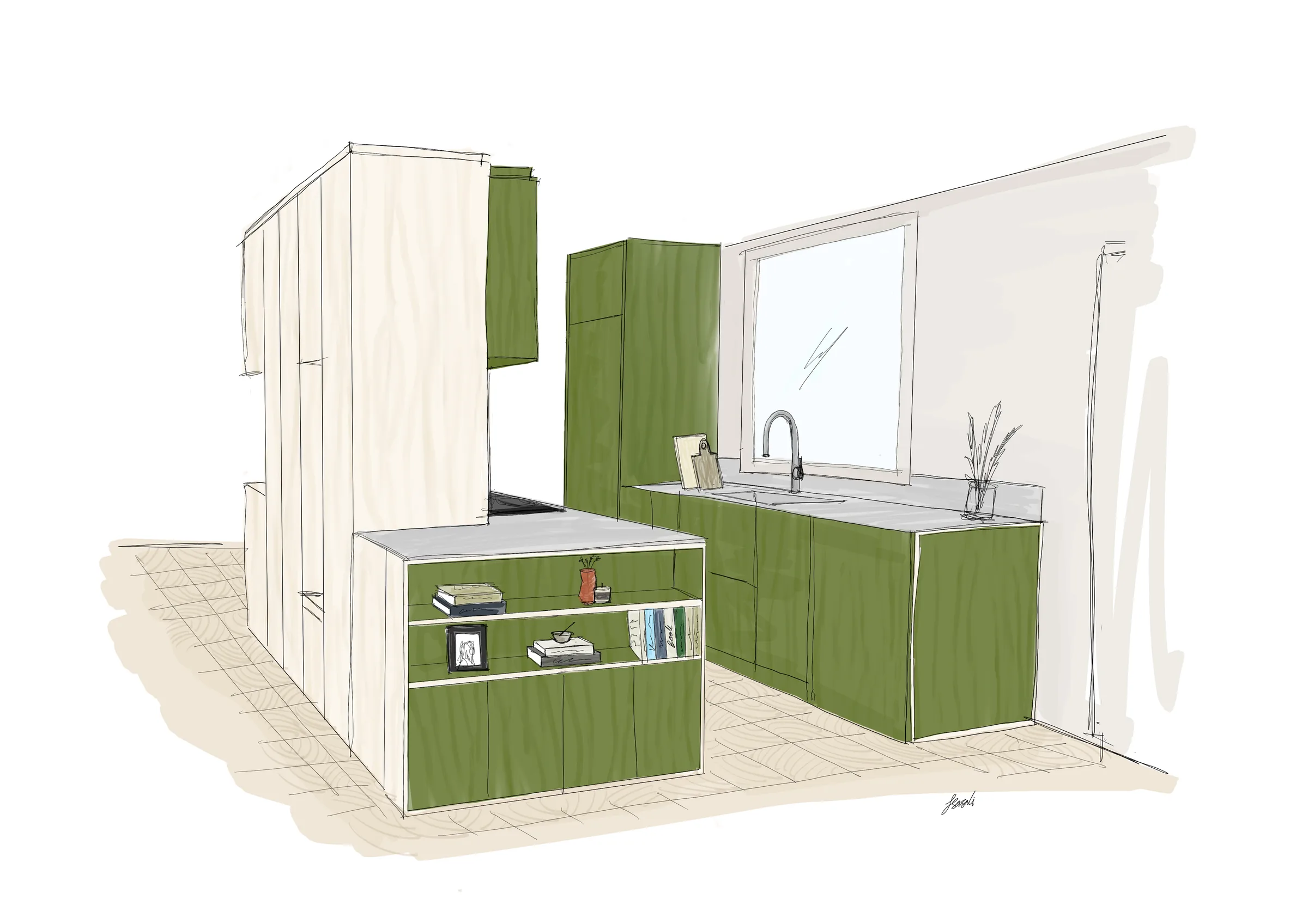 Elm Grove — kitchen concept, Kew East